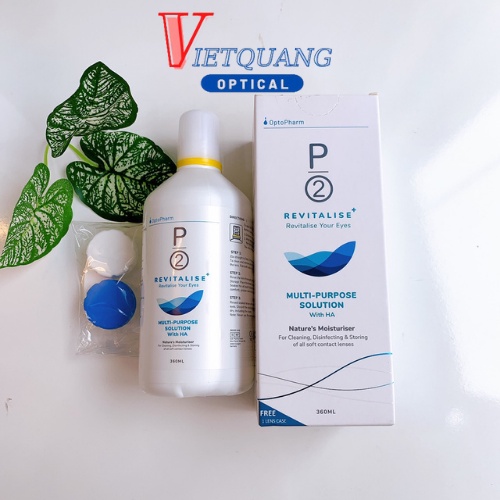 Nước Ngâm LENS 360ml Chuyên Dụng Cho Người Đeo Kính Áp Tròng ,Thương Hiệu P2 Sản Xuất Tại Singapore Kínhmat.Vietquang