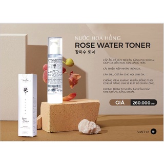 Nước Hoa Hồng Rose Water Toner Cao Cấp - Cân bằng Ẩm, Kiềm Dầu, Se Khít Lỗ Chân Lông - Amelya.Mall