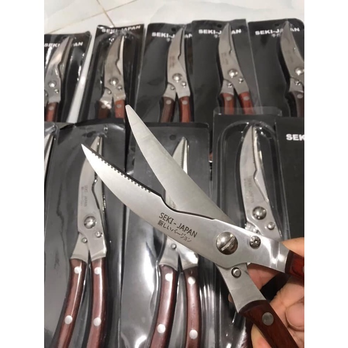 Kéo cắt gà, kéo Nhật Seki, lưỡi kéo sắc khỏe KT: 25x5 cm (ảnh thật)