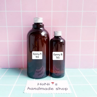 Set keo Epoxy (keo AB) 440g loại cứng trong suốt