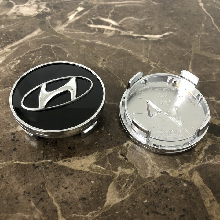 1 chiếc Logo chụp mâm, ốp lazang bánh xe ô tô Hyundai HY-60 - Kích thước 60mm - Có 2 màu