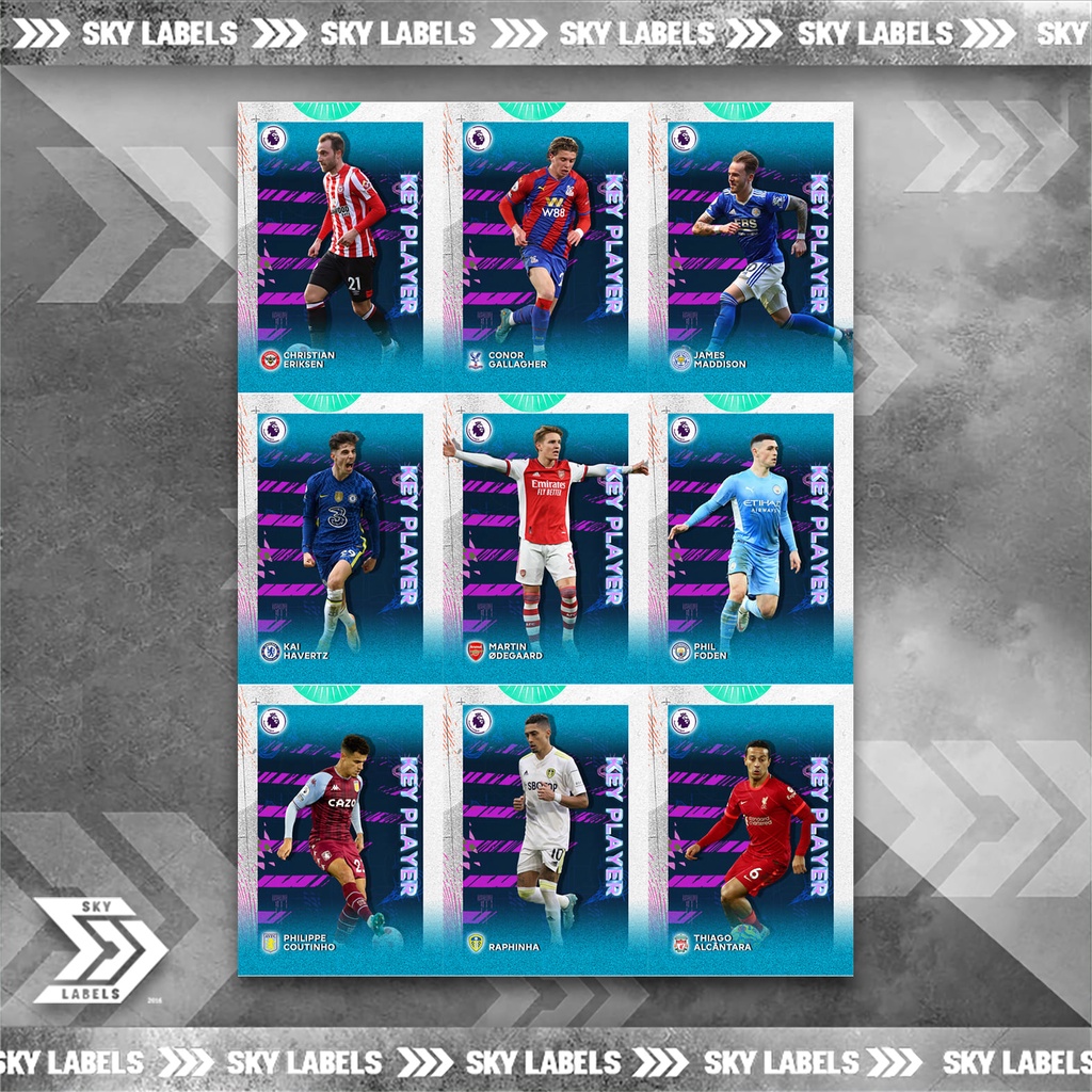 Thẻ SKY KEY PLAYER - Gallagher,Thiago Alcantara, Odegaard, Eriksen, Raphinha, Phil Foden, Maddison, Coutinho,Kai Havertz