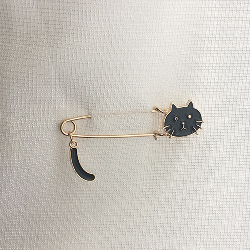 Ghim Cài Áo Hình Mèo Tráng Men Dễ Thương