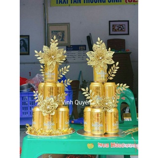 Set phụ kiện hoa cành tranh trí tháp bia, bánh kẹo theo mô tả bên dưới(Giá theo từng set)