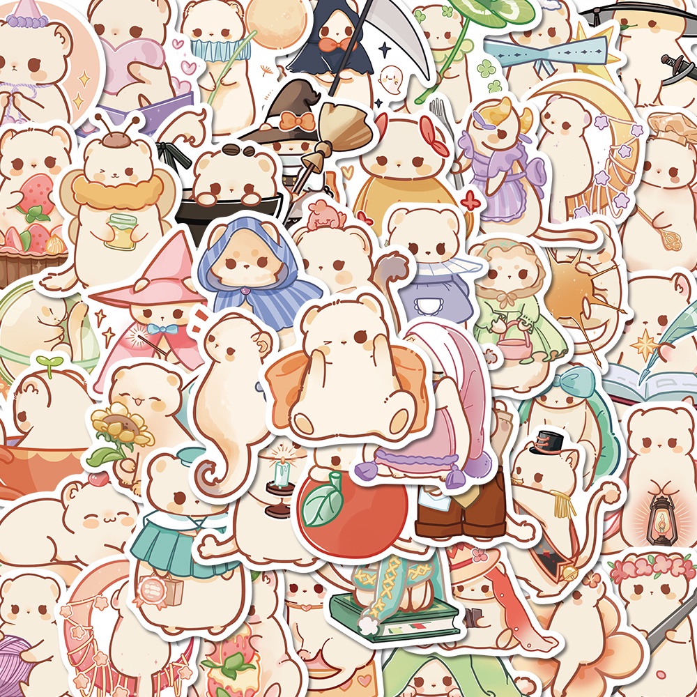 Bộ 50 Miếng Dán Hoạt Hình Chống Thấm Nước Trang Trí Laptop