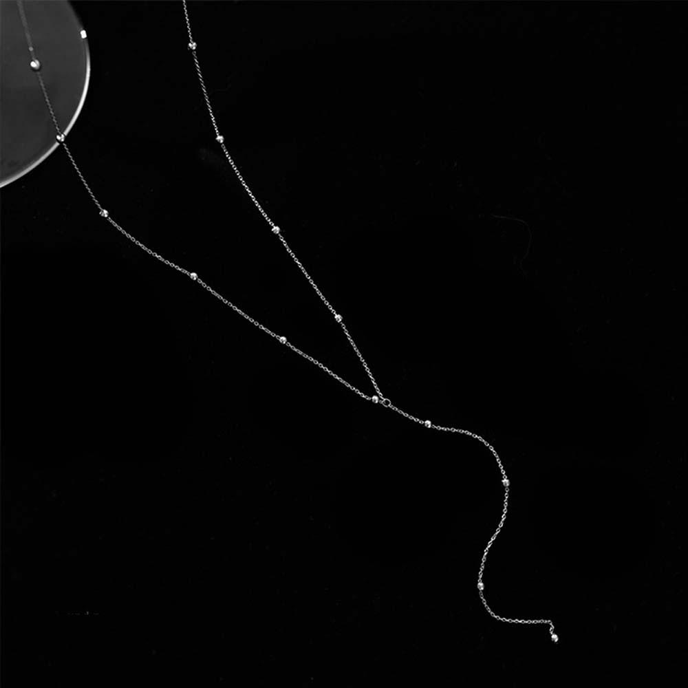 Taylor1 Vòng Cổ Choker Dáng Dài Đính Hạt Đơn Giản Phong Cách Hàn Quốc