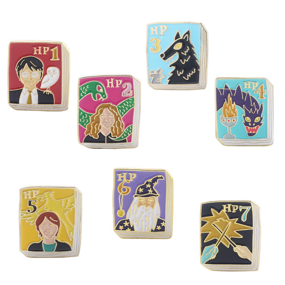 Huy Hiệu Cài Áo Kim Loại Hoạt Hình Harry Potter Rel Chias Of Death Gold Snitch Personam