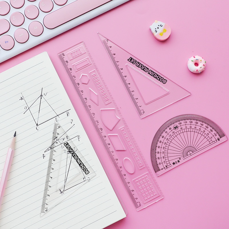 Thước Kẻ Học Sinh Cute Eke Đo Độ Hình Hoạt Hình Đồ Dùng Học Tập Dễ Thương VPK52