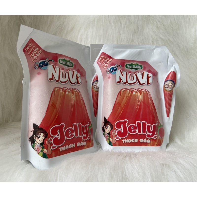 1 Thùng Thạch Đào Jelly Nuvi /24 túi *110ml