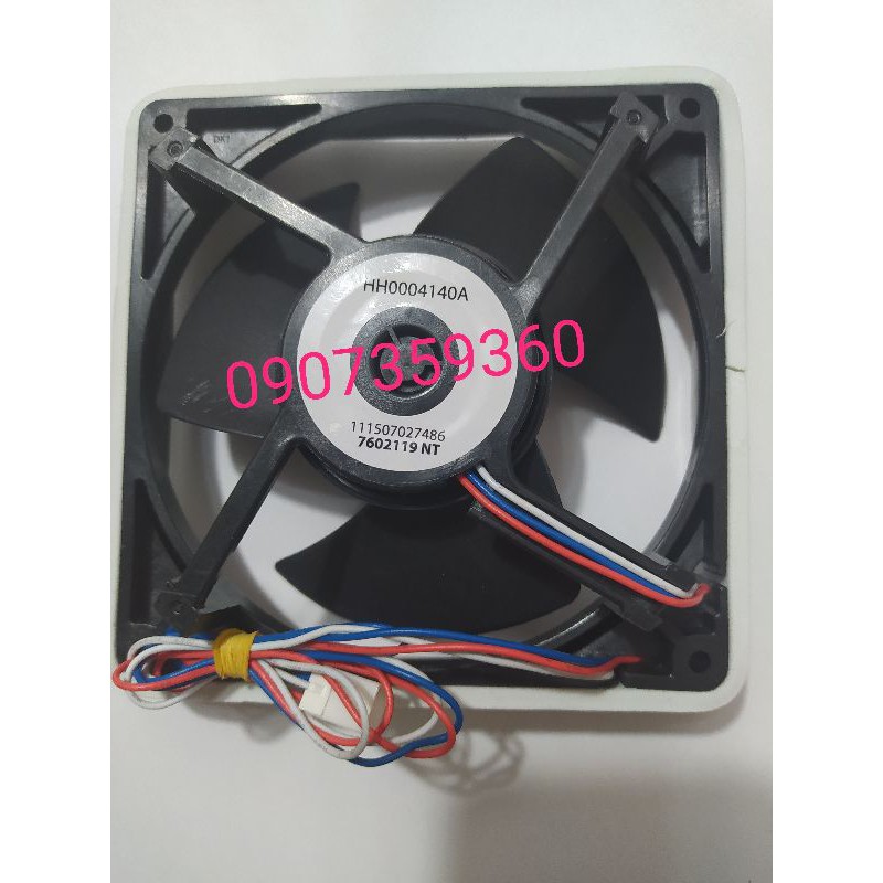 Quạt tủ lạnh Hitachi chính hãng DC 12v 12.5x12.5cm 3 dây