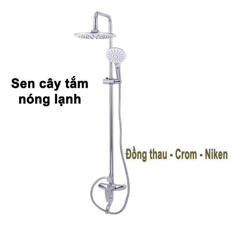 Bộ sen tắm cây nóng lạnh, đầy đủ tay sen, phụ kiện