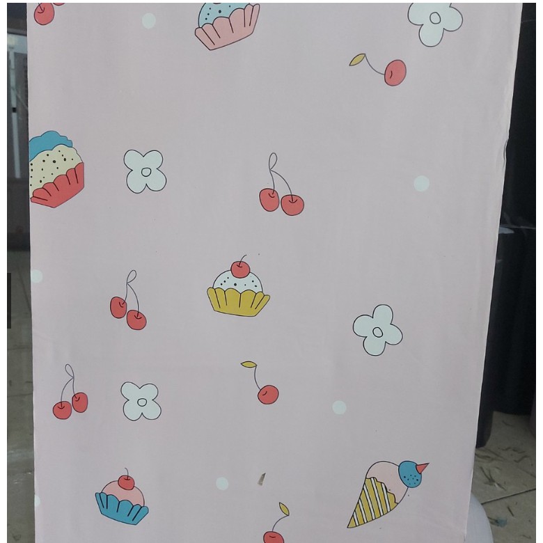 Cuộn 10m giấy dán tường BÁNH KEM khổ rộng 45cm