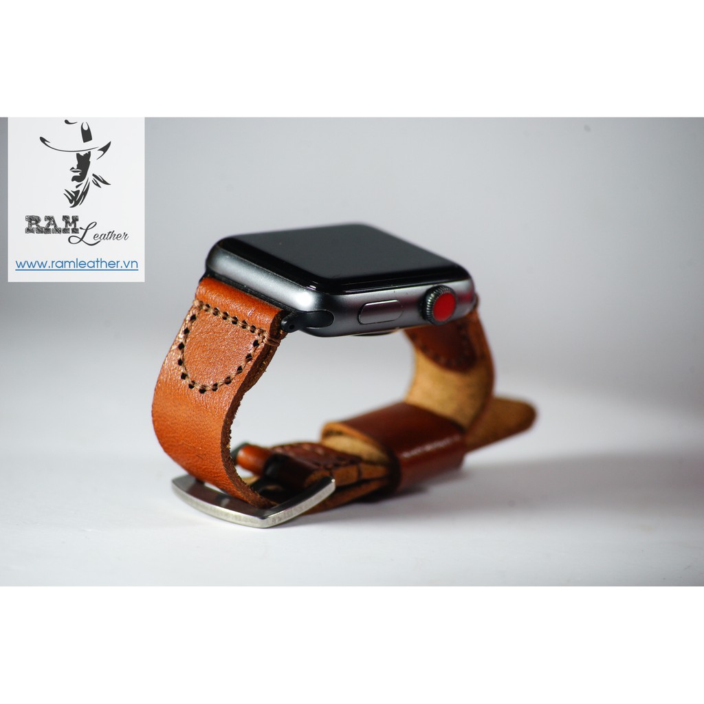 Dây đồng hồ Apple Watch , Iwatch , Iphone Watch Da Bò Phong Cách Phi Công RAM Leather Pilot Vachetta  Bền Đẹp