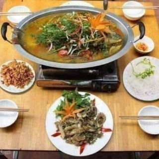 khay om cá om dưa inox