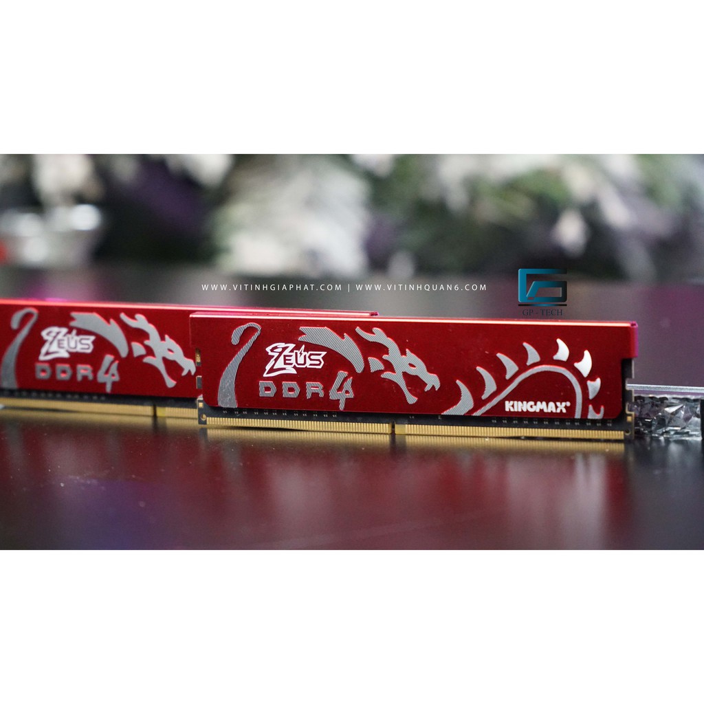 [Mã 254ELSALE giảm 7% đơn 300K] Bộ nhớ DDR4 Kingmax 4G - 8G (2400) ZEUS Dragon Heatsink Đỏ