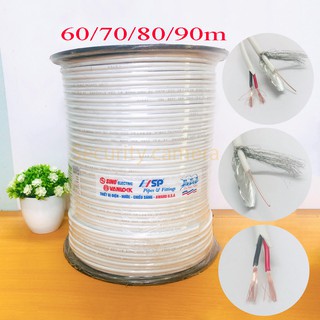 Dây cáp đồng trục liền nguồn có bọc bạc và dầu chống ẩm (RG59 + 2C CCS), dây camera liền nguồn chuyên dụng cho Camera