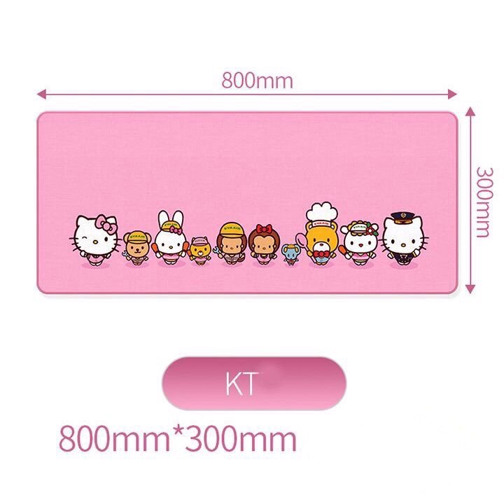 [Màu Hường] Bàn Di Miếng Tấm Lót Chuột 30x80 Hình Hello Kitty Màu Hồng Dễ Thương