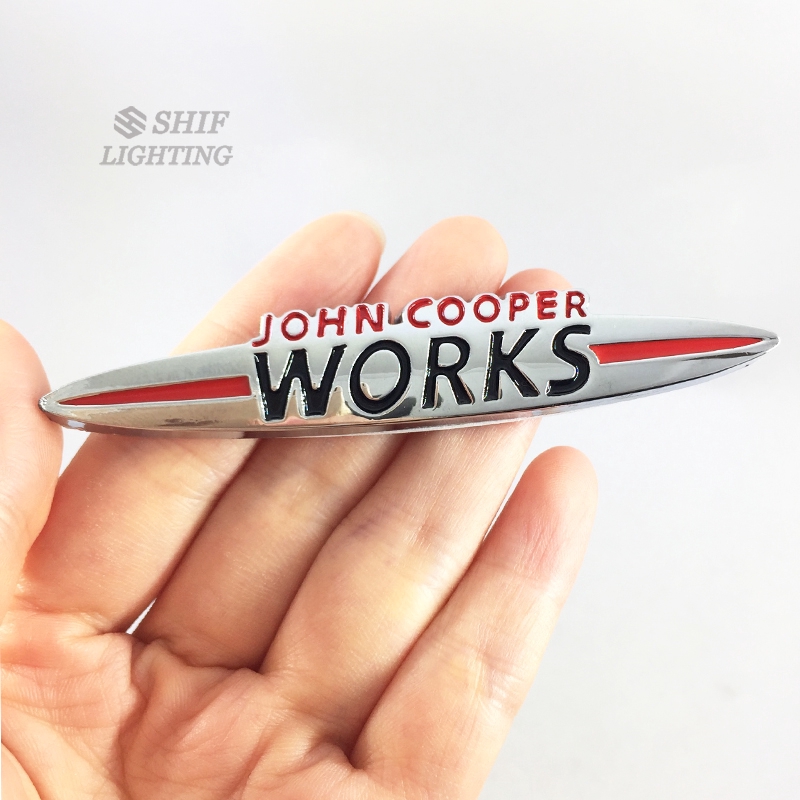 Decal kim loại họa tiết &quot; John COOPER &quot; dùng để dán trang trí xe ô tô