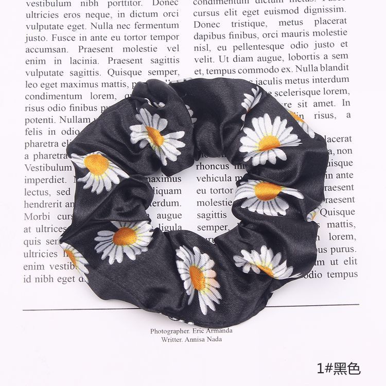 Xả hàng - Dây buộc tóc in hình hoa cúc 1B09