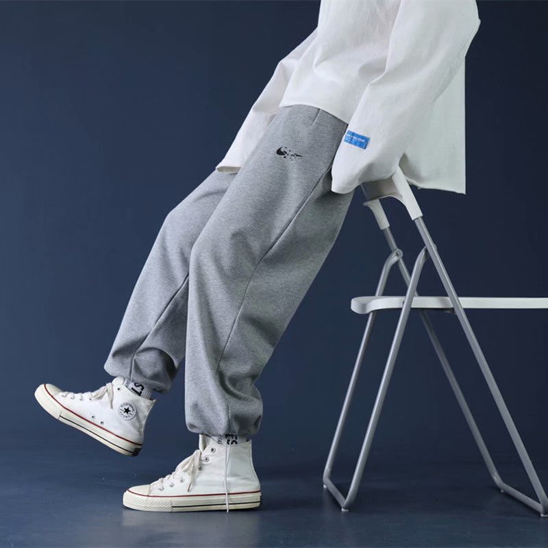 Quần jogger cotton ống rộng phong cách Hàn Quốc thời trang