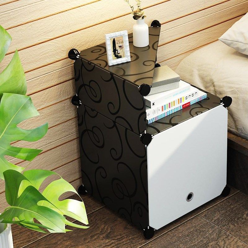 Bàn đầu giường đơn giản phòng ngủ nhỏ kệ đa năng gỗ nguyên khối gia đình mini giá rẻ tủ đựng đồ