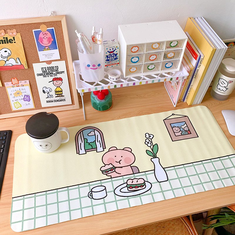 Tấm Lót Chuột Máy Tính Chống Trượt Hình Hoạt Hình Dễ Thương 66x30cm | BigBuy360 - bigbuy360.vn