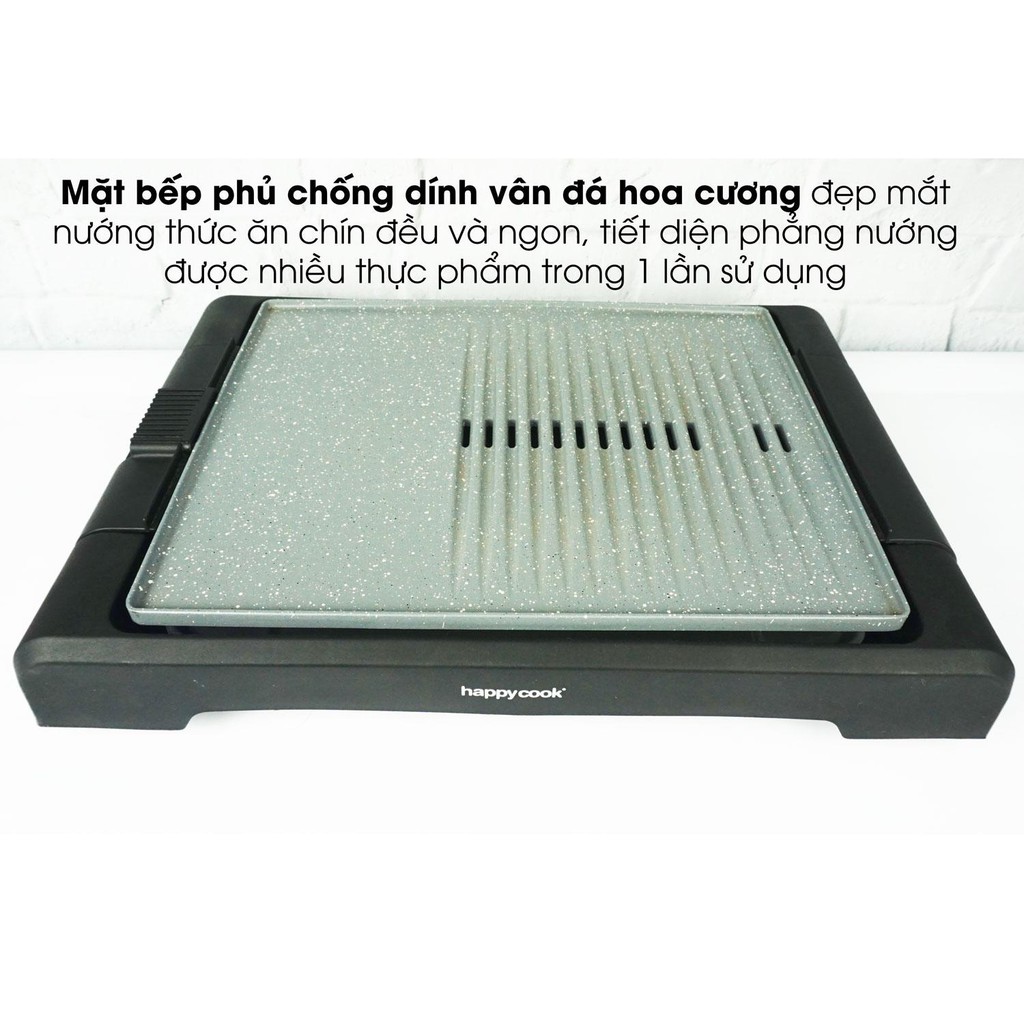 [Mã ELHADEV giảm 4% đơn 300K] Bếp nướng điện Happycook HGR 3813M 1500 W chính hãng bảo hành toàn quốc