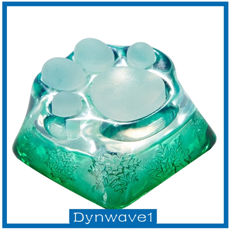 [DYNWAVE1] 3D Clear Resin Cat Paw Mechanical Keyboard Keycap for Cherry MX Spare Parts