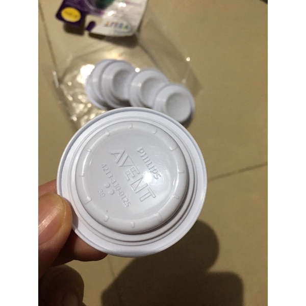 Ống tập hút núm hút lắp bình sữa avent- tay cầm bình sữa avent-nắp chặn avent