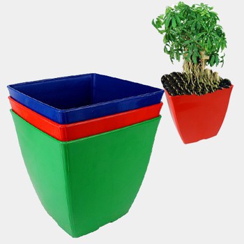 Combo 30 Chậu Trồng Hoa V16 các màu (vuông cạnh 16cm)