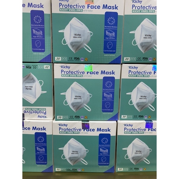 Khẩu Trang 5 lớp Kichy Protective Face Mask N95 - Hộp 20 chiếc