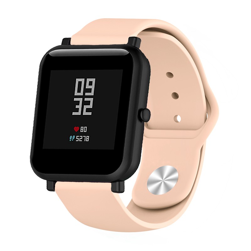 Dây Đeo Thay Thế Chất Liệu Silicon Màu Trơn Cho Xiaomi Huami Amazfit Bip