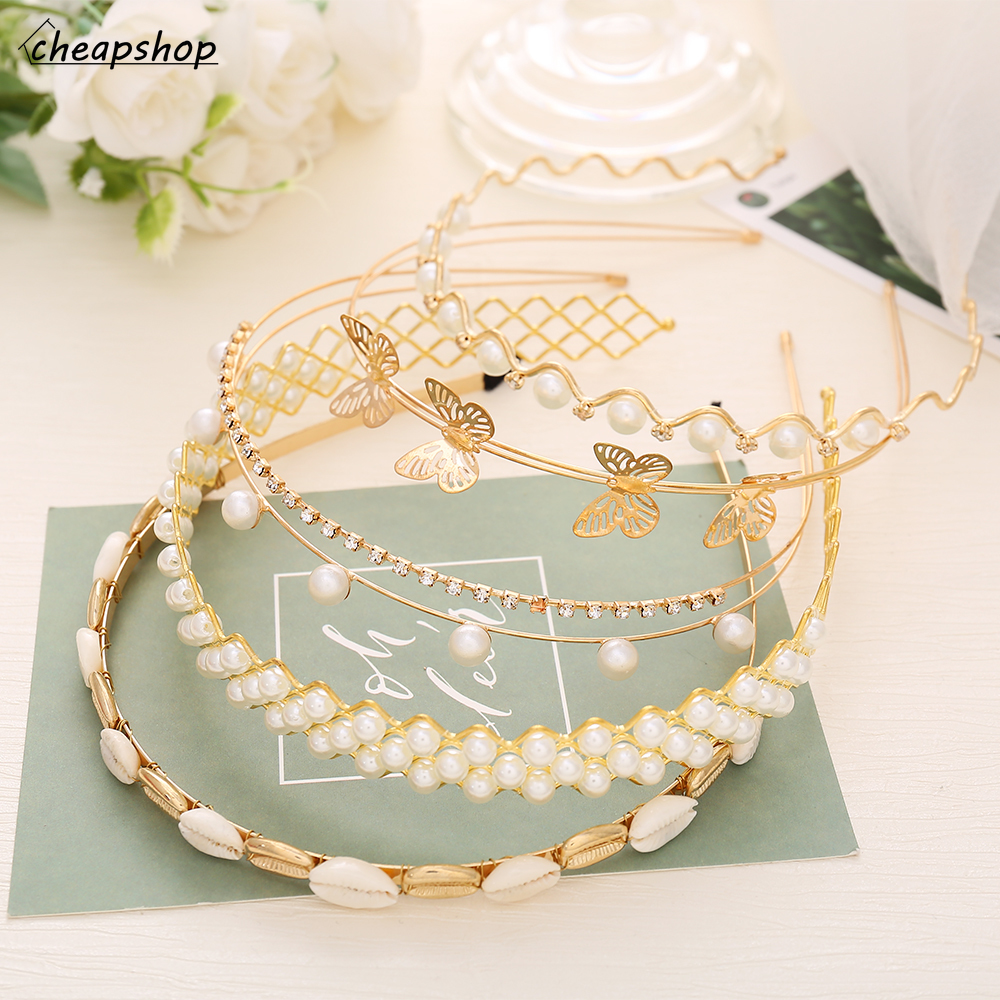 iF YOU Cài tóc tùy chọn kiểu dáng đính ngọc trai nhân tạo phong cách Hàn Quốc