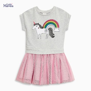 Váy bé gái Little Maven chính hãng cho bé 2 tuổi đến 7 tuổi, mã QIN-L5