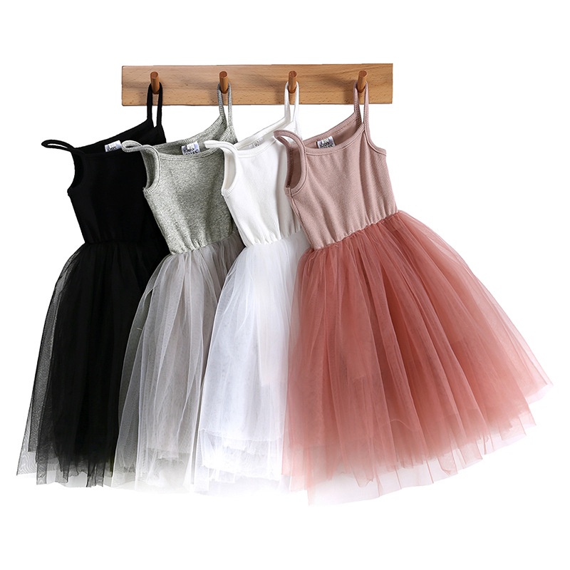 Đầm Công Chúa Chất Liệu Cotton Màu Trắng Phối Ren Xinh Xắn Cho Bé Gái