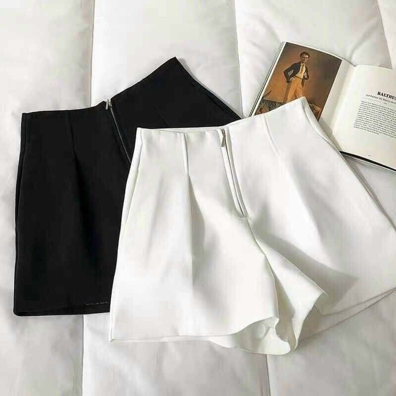 [Mã FAMAYWA giảm 10K đơn 50K] Quần short nữ cạp cao khóa trước có túi vải tuyết mưa loại 1 | BigBuy360 - bigbuy360.vn