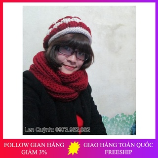 Khăn len ống đan tay