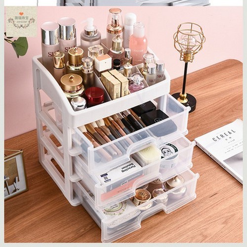 KỆ ĐỰNG MỸ PHẨM BẰNG NHỰA 4 TẦNG TRONG SUỐT