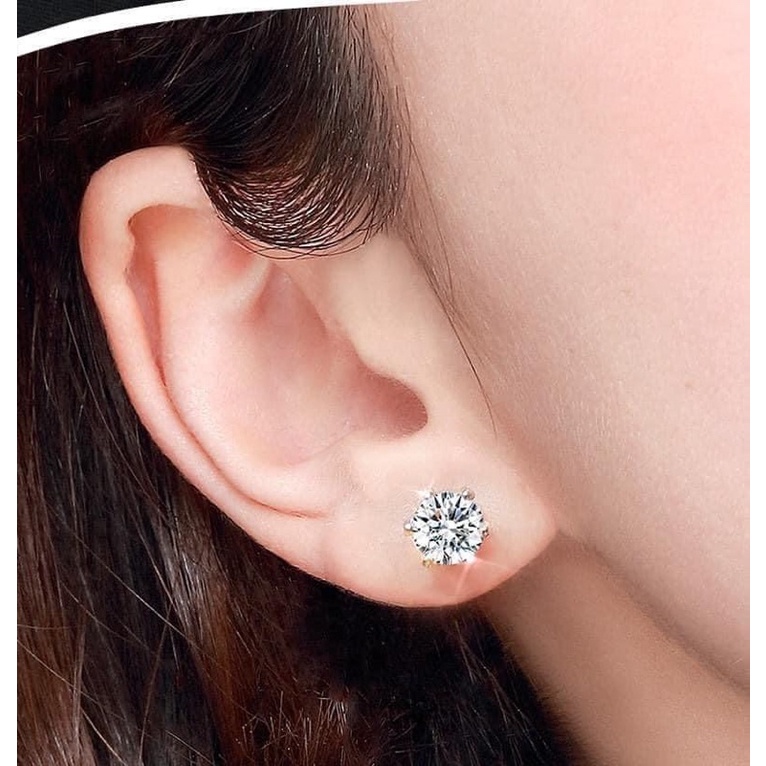 Bông tai hột tròn 7 li-hàng đẹp cty ko đẹp hoàn tiền