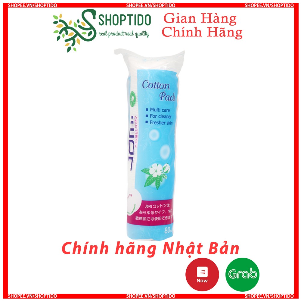 Bông tẩy trang Jomi 100% cotton, tiết kiệm dung dịch 80 miếng - 120 miếng chính hãng Nhật NPP Shoptido