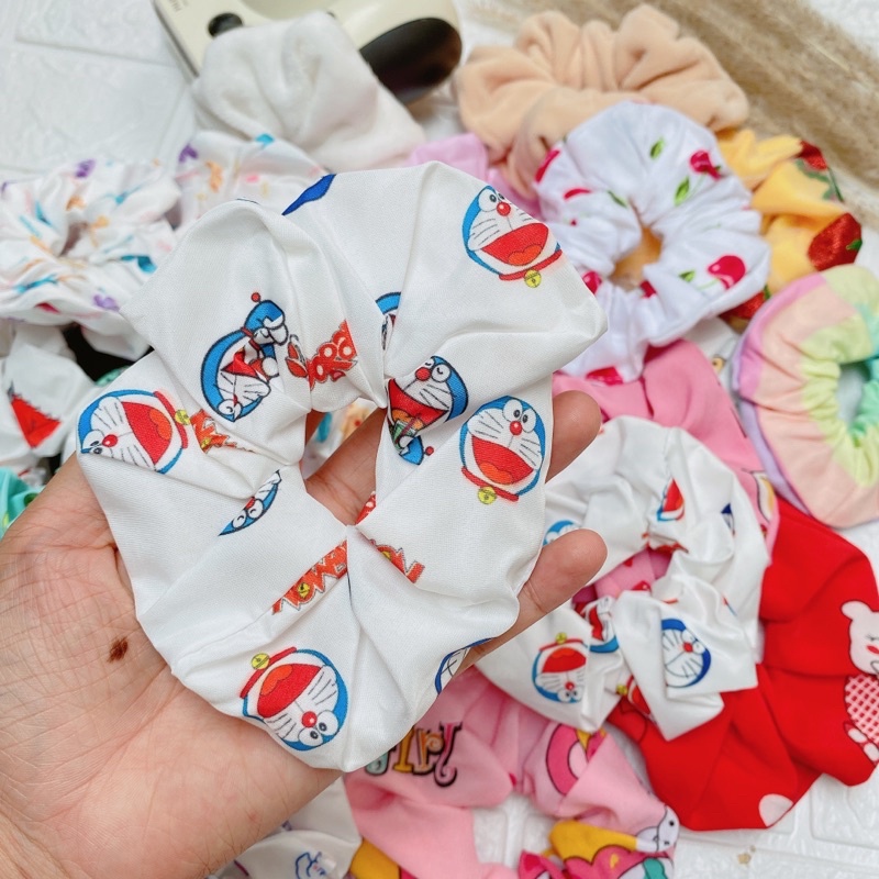 Dây buộc tóc, cột tóc scrunchies dễ thương nhiều hình cute giao màu ngẫu nhiên