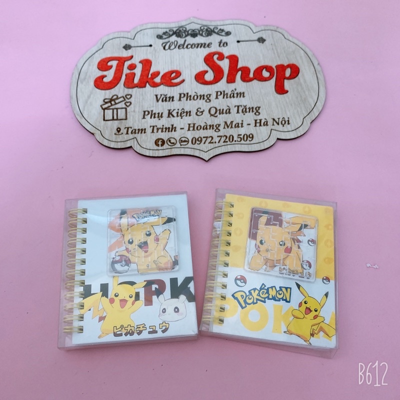 Sổ Lò Xo Hình Pikachu Kèm Đồ Chơi Mê Cung Bi ZicZac