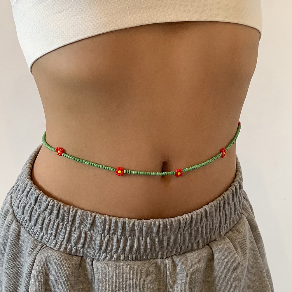 Chuỗi Hạt Đeo Hông Nhiều Màu Sắc Họa Tiết Hoa Cúc Phong Cách Bohemian Thời Trang Đi Biển Quyến Rũ Cho Nữ