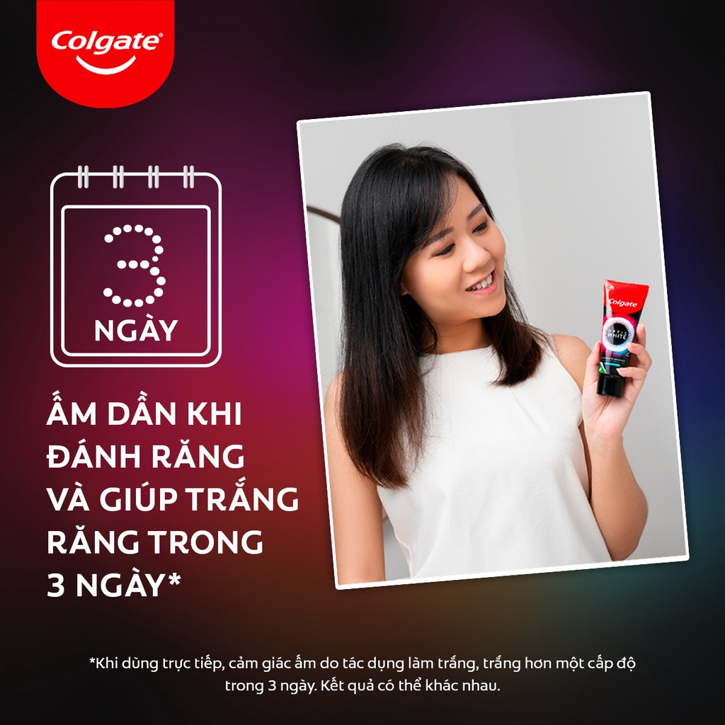 [HB gift] Kem Đánh Răng Colgate Optic White O2 làm trắng răng đột phá trong 3 ngày với Oxy Hoạt Tính 20g/ tuýp