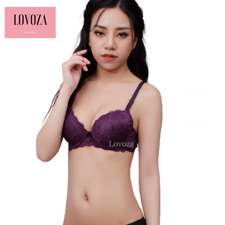 Áo ngực LOVOZA chất liệu ren thoải mái sexy thông thoáng, kháng khuẩn tốt LV87