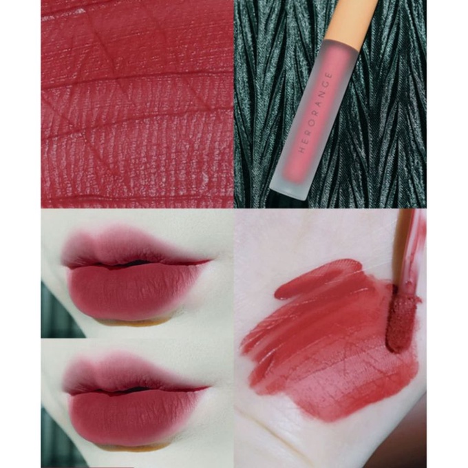 Son HERORANGE LIP LIQUID dòng son kem với kết cấu nhung mịn tông màu cực bắt mắt