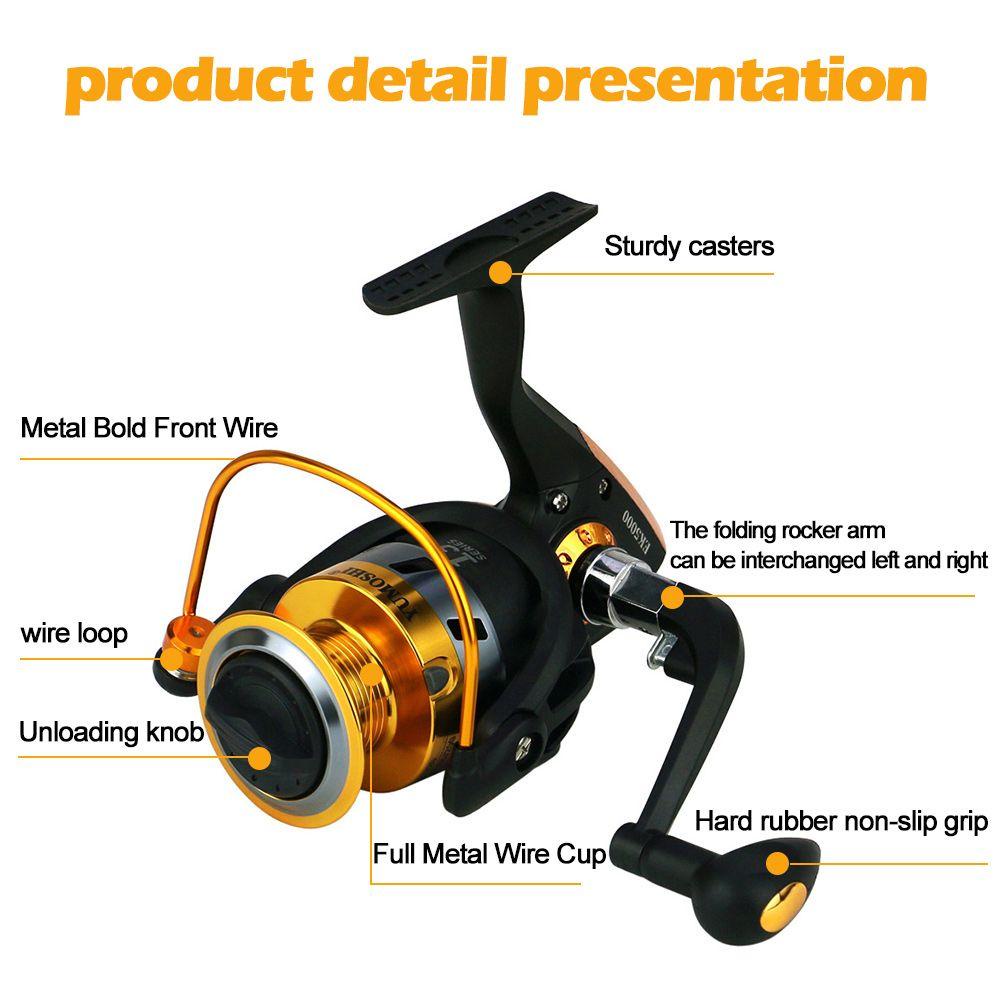 Máy Câu Cá MYRONGVN EK Series Mới Với Cần Quay Câu Cá Phía Sau Cần Câu Có Công Tắc