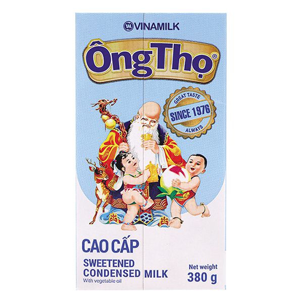 E - Sữa Đặc Có Đường Ông Thọ Chữ Xanh Hộp Giấy 380G