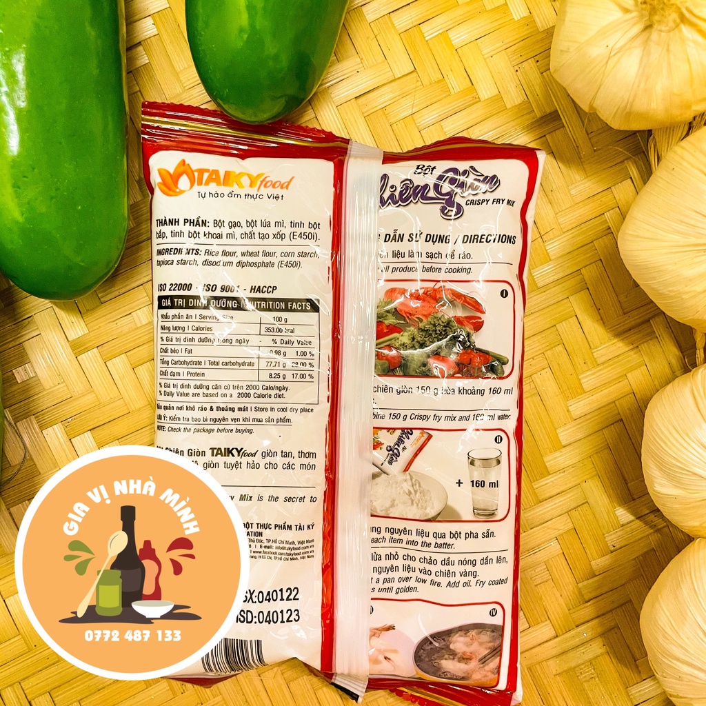 BỘT CHIÊN GIÒN TÀI KÝ ĐỎ 150GR-1KG