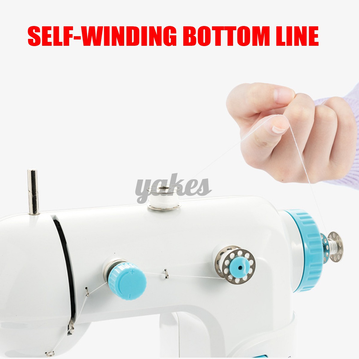 2 Speed Desktop Electric Mini Automatic Thread Sewing Machine Household Tailor YAKES